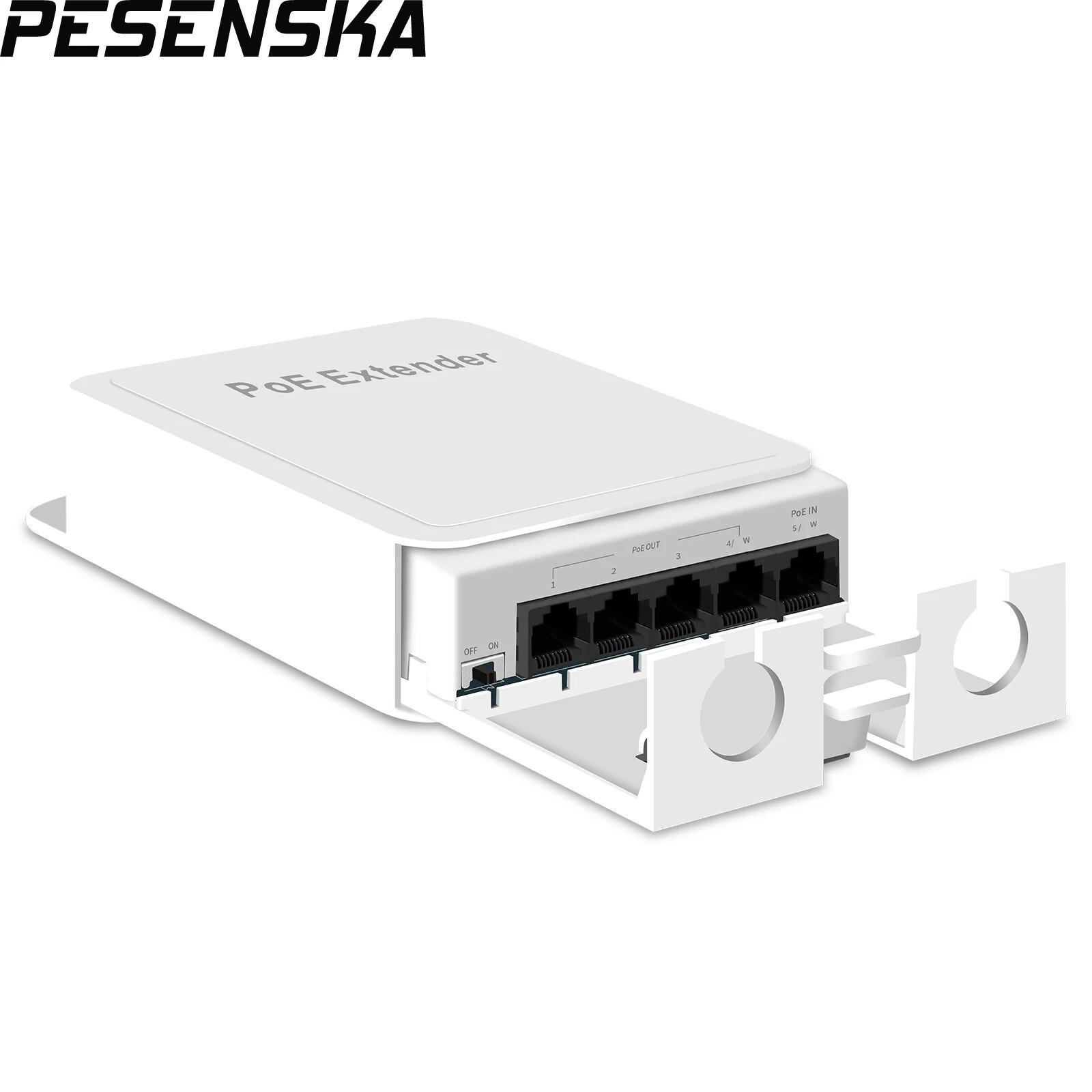 PESENSKA ߿ PoE ͽٴ , 5 Ʈ, 100Mbps, 1 in 4 Out, IEEE802.3af/at ȣȯ, IP65 , ġ IP ī޶